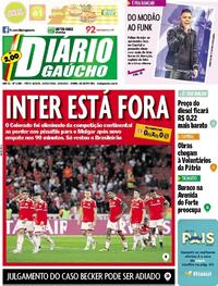 Capa do jornal Diário Gaúcho 12/08/2022