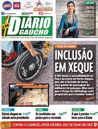 Capa do jornal Diário Gaúcho 12/11/2022