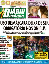 Capa do jornal Diário Gaúcho 13/08/2022