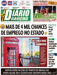 Capa do jornal Diário Gaúcho 13/09/2022