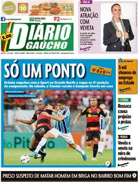 Capa do jornal Diário Gaúcho 14/06/2022