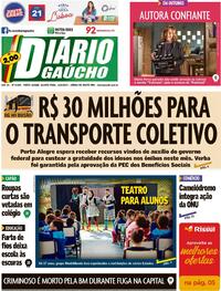 Capa do jornal Diário Gaúcho 14/09/2022