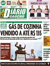 Capa do jornal Diário Gaúcho 15/03/2022