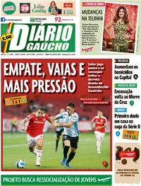 Capa do jornal Diário Gaúcho 15/04/2022