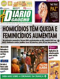 Capa do jornal Diário Gaúcho 15/07/2022