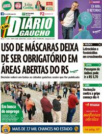 Capa do jornal Diário Gaúcho 16/03/2022