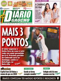 Capa do jornal Diário Gaúcho 16/06/2022