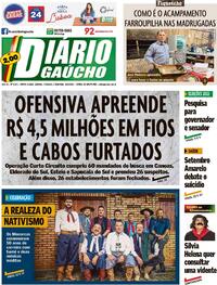 Capa do jornal Diário Gaúcho 17/09/2022