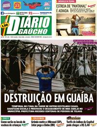 Capa do jornal Diário Gaúcho 18/01/2022