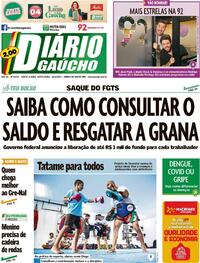 Capa do jornal Diário Gaúcho 18/03/2022