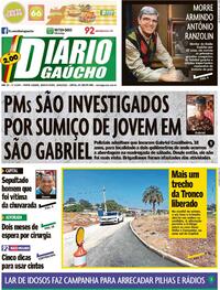 Capa do jornal Diário Gaúcho 18/08/2022