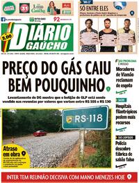 Capa do jornal Diário Gaúcho 19/04/2022