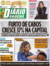 Capa do jornal Diário Gaúcho 19/07/2022