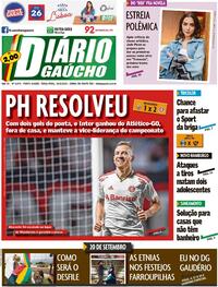 Capa do jornal Diário Gaúcho 20/09/2022