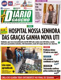 Capa do jornal Diário Gaúcho 20/10/2022