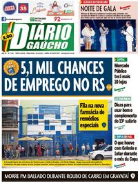 Capa do jornal Diário Gaúcho 20/12/2022