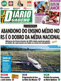 Capa do jornal Diário Gaúcho 21/05/2022