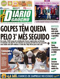 Capa do jornal Diário Gaúcho 21/06/2022