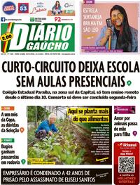 Capa do jornal Diário Gaúcho 21/10/2022