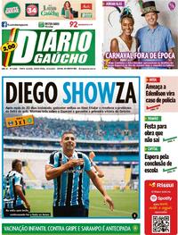 Capa do jornal Diário Gaúcho 22/04/2022