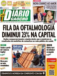 Capa do jornal Diário Gaúcho 22/07/2022