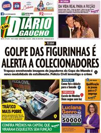 Capa do jornal Diário Gaúcho 22/09/2022