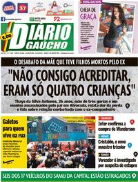 Capa do jornal Diário Gaúcho 22/12/2022