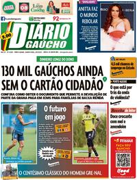 Capa do jornal Diário Gaúcho 23/03/2022