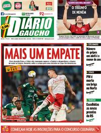Capa do jornal Diário Gaúcho 23/05/2022