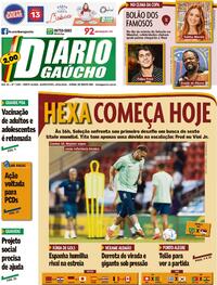 Capa do jornal Diário Gaúcho 24/11/2022