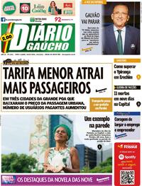 Capa do jornal Diário Gaúcho 25/03/2022