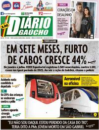 Capa do jornal Diário Gaúcho 25/08/2022