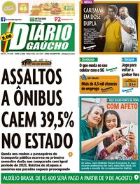 Capa do jornal Diário Gaúcho 26/07/2022