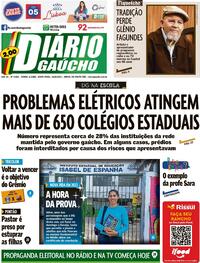 Capa do jornal Diário Gaúcho 26/08/2022