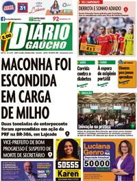 Capa do jornal Diário Gaúcho 26/09/2022