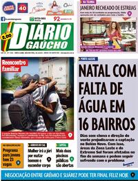 Capa do jornal Diário Gaúcho 26/12/2022