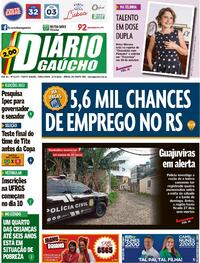 Capa do jornal Diário Gaúcho 27/09/2022