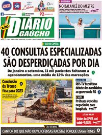 Capa do jornal Diário Gaúcho 27/10/2022