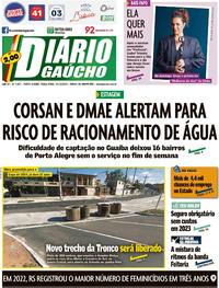 Capa do jornal Diário Gaúcho 27/12/2022
