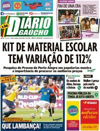 Capa do jornal Diário Gaúcho 28/01/2022