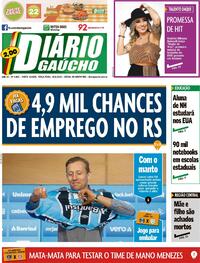 Capa do jornal Diário Gaúcho 28/06/2022