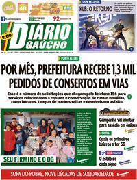 Capa do jornal Diário Gaúcho 28/07/2022