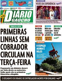 Capa do jornal Diário Gaúcho 29/01/2022