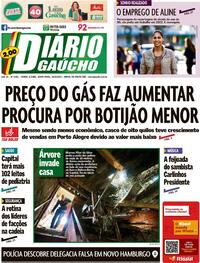 Capa do jornal Diário Gaúcho 29/04/2022