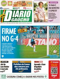 Capa do jornal Diário Gaúcho 29/06/2022