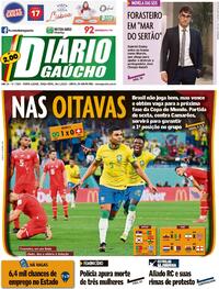 Capa do jornal Diário Gaúcho 29/11/2022
