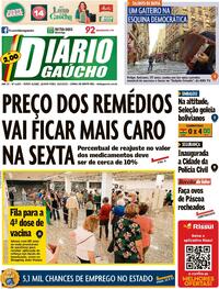 Capa do jornal Diário Gaúcho 30/03/2022