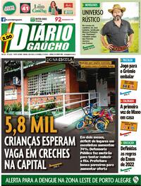 Capa do jornal Diário Gaúcho 30/04/2022