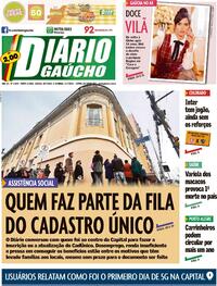 Capa do jornal Diário Gaúcho 30/07/2022