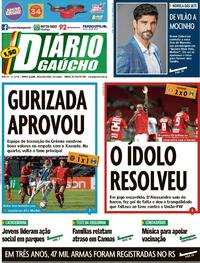 Capa do jornal Diário Gaúcho 31/01/2022